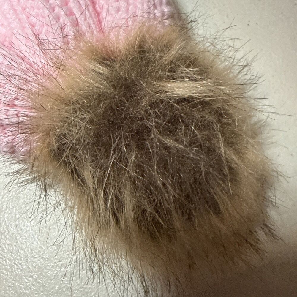 Pink Breast Cancer w/puff Beanie - Picture 4 of 5